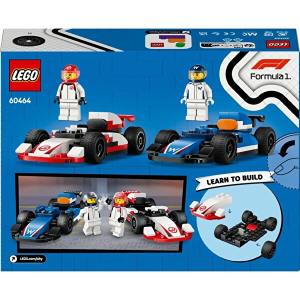 LEGO City F1 Williams Racing ve Haas F1 Yarış Arabaları 60464