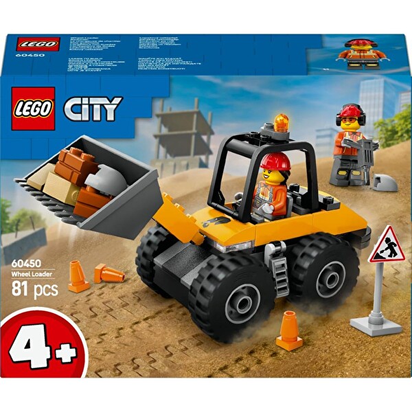 LEGO Sarı Tekerlekli İnşaat Yükleyicisi 60450