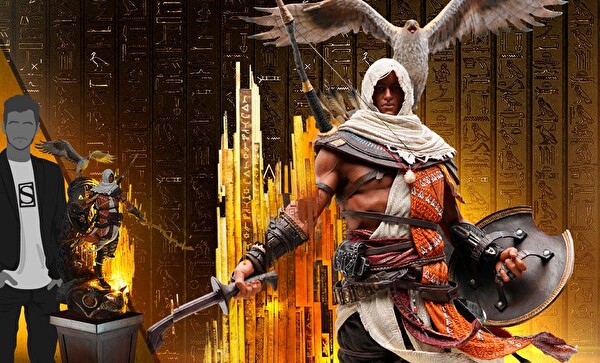 Sideshow Collectibles Pure Arts Animus Bayek Statue Assasins Creed Figür Oyuncak