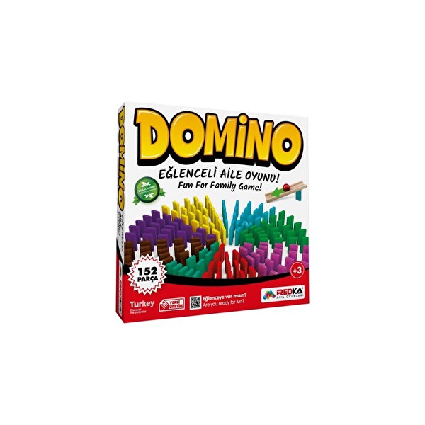 Redka Domino Oyunu Rengarenk Ahşap Taşlar