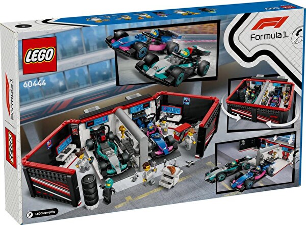 LEGO City F1 Garajı ve Mercedes-AMG ve Alpine Arabaları 60444