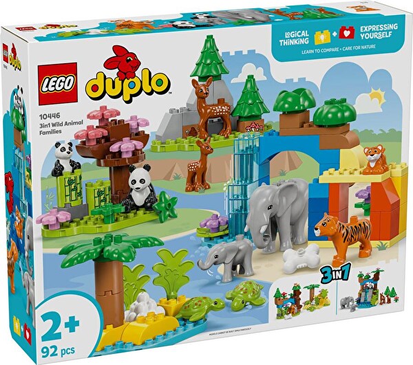 LEGO Duplo 3’ü 1 Arada Vahşi Hayvan Aileleri 10446