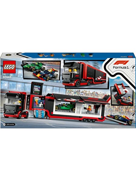 LEGO City RB20 ve AMR24 F1 Arabalı F1 Kamyonu 60445