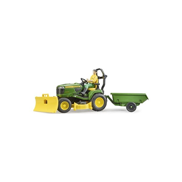 Bruder John Deere Oyuncak Çim Biçme Traktörü ve Bahçıvan 62104
