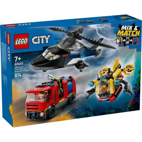 LEGO City Helikopter İtfaiye Kamyonu ve Denizaltı Karışımı 60462