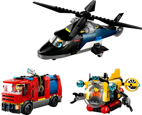 LEGO City Helikopter İtfaiye Kamyonu ve Denizaltı Karışımı 60462