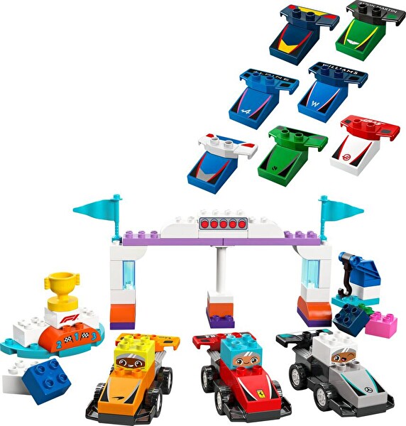 LEGO DUPLO F1 Takımı Yarış Arabaları ve Sürücüler 10445