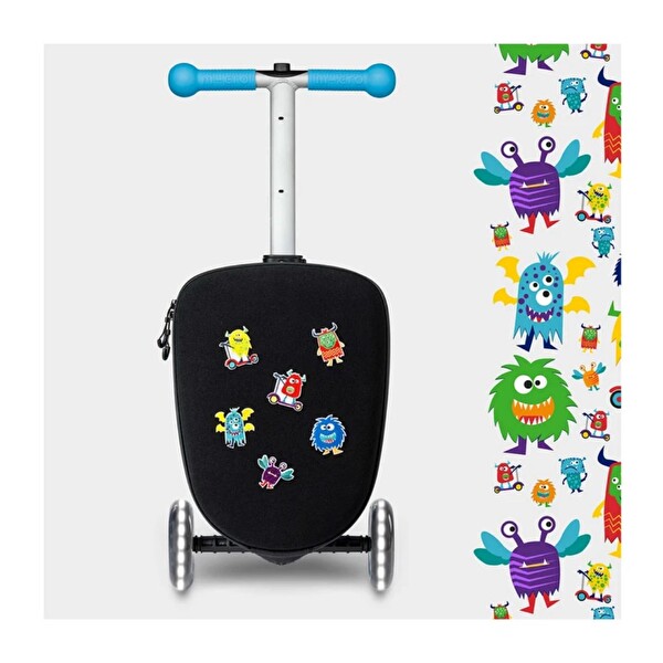 Micro Scooter Luggage Junior Patch Play Blue Scooter Çocuk Valiz