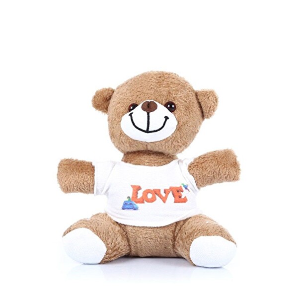 Evimdeyokyok Love Tişörtlü Ayıcık Peluş Oyuncak