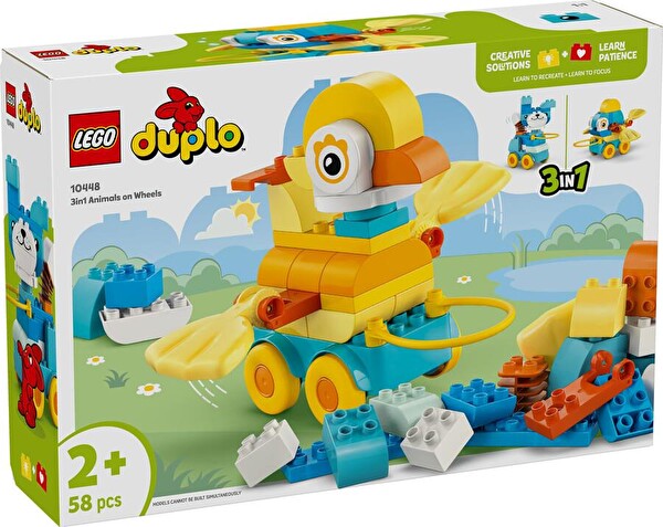 LEGO Duplo 3’ü 1 Arada Tekerlekli Hayvanlar 10448