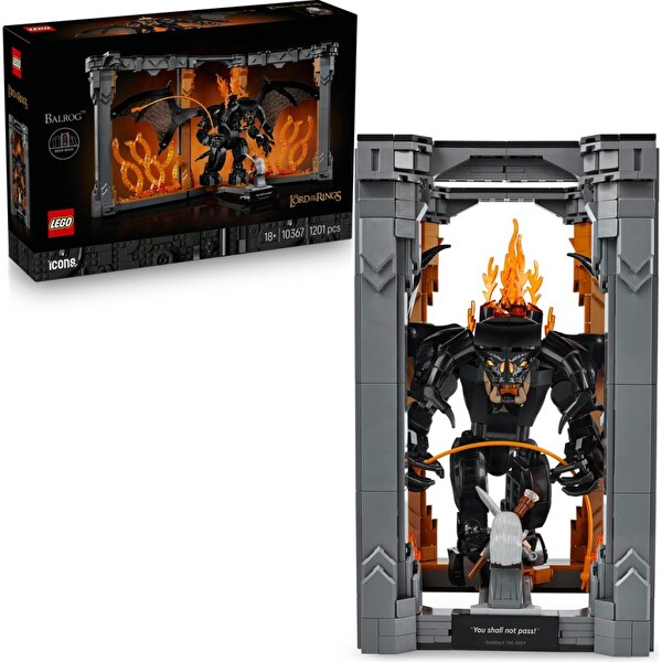 LEGO Icons Yüzüklerin Efendisi: Balrog Kitaplık Dekoru 10367