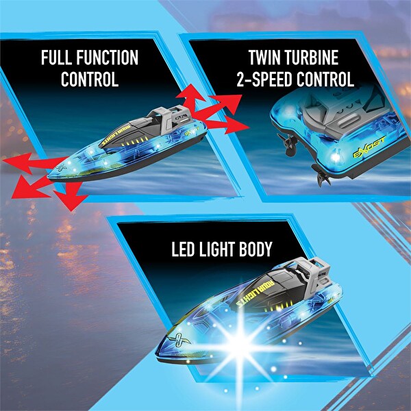 Silverlit Exost Aqua Lights Uzaktan Kumandalı Sürat Teknesi 20606