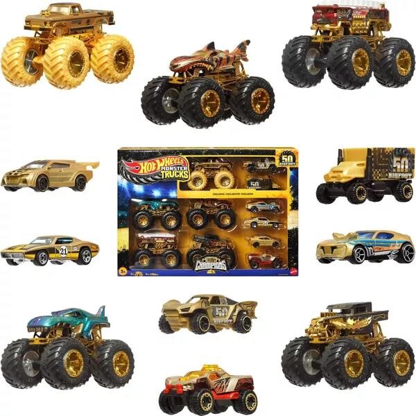 Hot Wheels Monster Trucks Bigfoot Trophy Şampiyonları Araba ve Kamyon Çoklu Arabalar JDW07