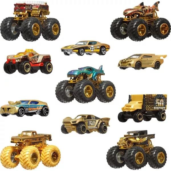 Hot Wheels Monster Trucks Bigfoot Trophy Şampiyonları Araba ve Kamyon Çoklu Arabalar JDW07