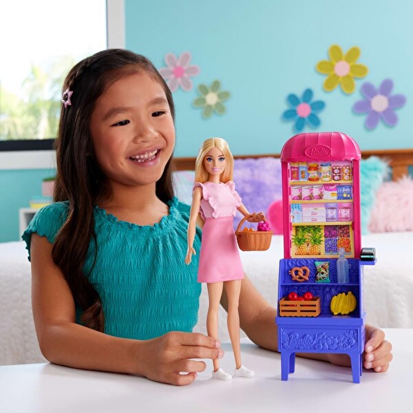 Barbie Teresa'nın Dostluk Tarifi Malibu Markette Bebek Oyun Seti JCT05