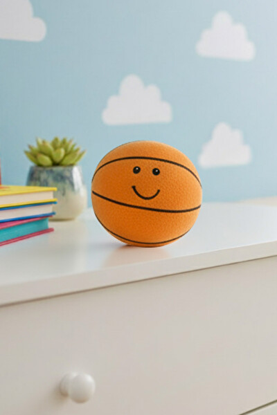 Rozitoys Peluş Basketbol Topu Oyuncak Yastık Dekoratif Spor Figürü Hediyelik Eşya