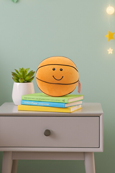 Rozitoys Peluş Basketbol Topu Oyuncak Yastık Dekoratif Spor Figürü Hediyelik Eşya