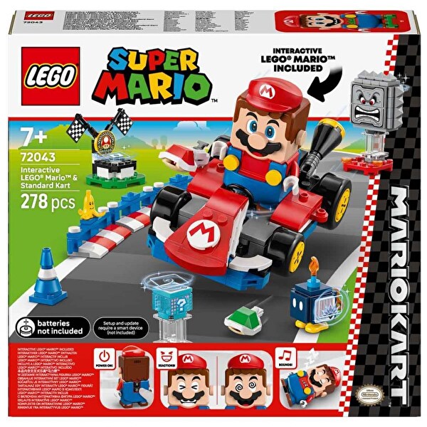 LEGO Super Mario: Mario Kart İnteraktif Mario ve Standart Kart 72043