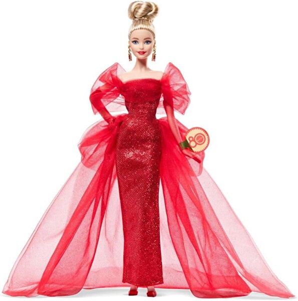 Barbie 80.Yıl Özel Koleksiyon Bebeği - Sarışın JBJ17