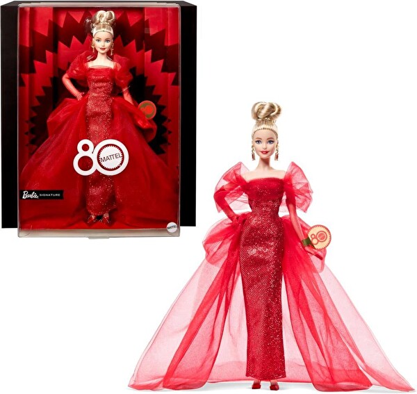 Barbie 80.Yıl Özel Koleksiyon Bebeği - Sarışın JBJ17