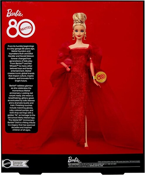 Barbie 80.Yıl Özel Koleksiyon Bebeği - Sarışın JBJ17