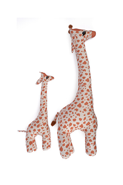 Rozitoys Peluş Zürafa 2’li Set Büyük ve Orta Boy Uyku Arkadaşı Dekoratif Hediyelik Oyuncak