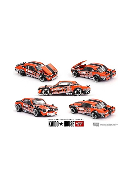 Hot Wheels Mini GT 1:64 Kaido House Nissan Skyline 2000GT-R Yarış Aracı V1