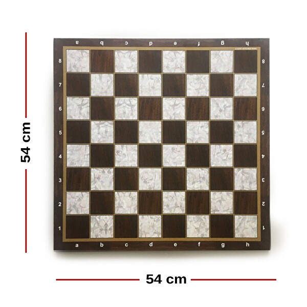 Star Oyun Polyester Kaplama Sedef Satranç Tablası 54x54 CM - 1050071