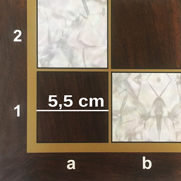 Star Oyun Polyester Kaplama Sedef Satranç Tablası 54x54 CM - 1050071