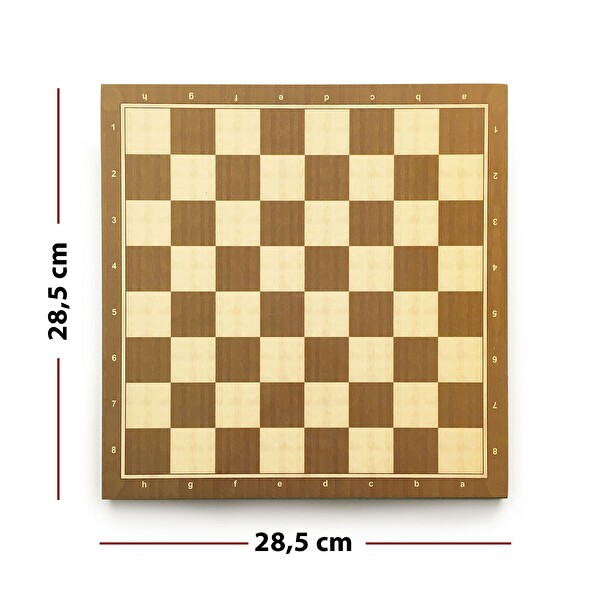 Star Oyun Polyester Kaplama Ceviz Satranç Tablası 29x29 CM - 1050040
