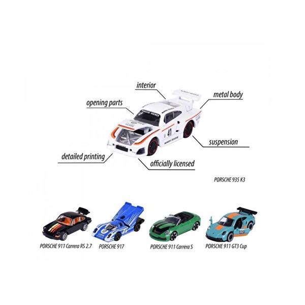Majorette Porsche 5‘li Araba Seti - 8502105002