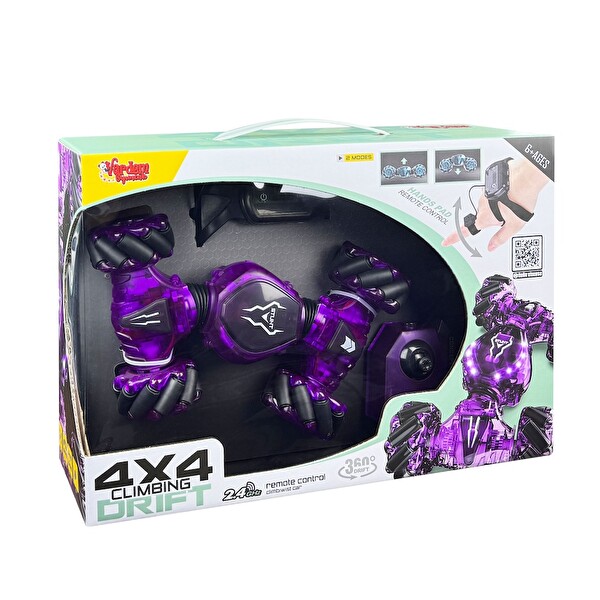 Vardem Bilekten Kontrol Şarjlı Akrobat Işıklı Araba Mor VRD10631