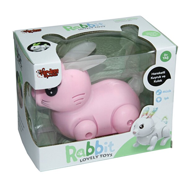 Vardem Müzikli Ve Işıklı Hareketli Zıp Zıp Tavşan Pembe LZH-99777-1