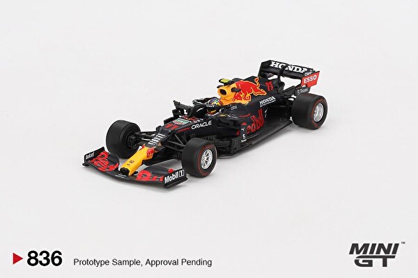 Mini GT Red Bull RB16B 11 Sergio Perez 2021 Azerbaijan Grand Prix Oyuncak Araç Winner 836