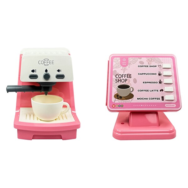 Vardem LS820C39-1 Kutulu Işıklı Ve Sesli Kahve Makinesi Pembe