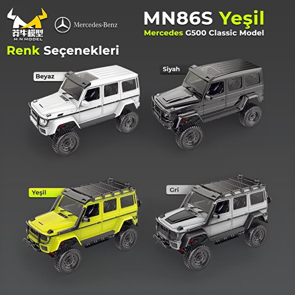 MN Model MN86S 1/12 G-Wagon Mercedes G500 4WD RC Model Rock Crawler Offroad Uzaktan Kumandalı Araba