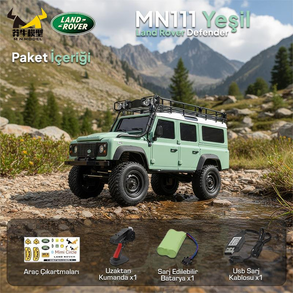 MN Model MN111 1/18 Land Rover Defender 110 4WD RC Model Rock Crawler ...