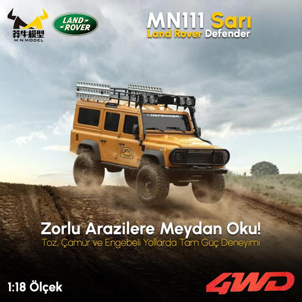MN Model MN111 1/18 Land Rover Defender 110 4WD RC Model Rock Crawler ...