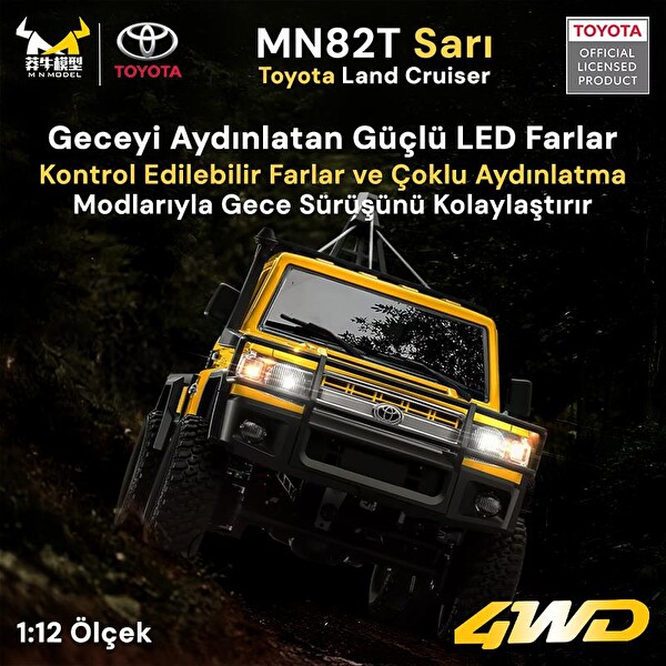 MN Model MN82T 1/12 Toyota Land Cruiser LC79 4WD RC Model Crawler Offroad Uzaktan Kumandalı Araba