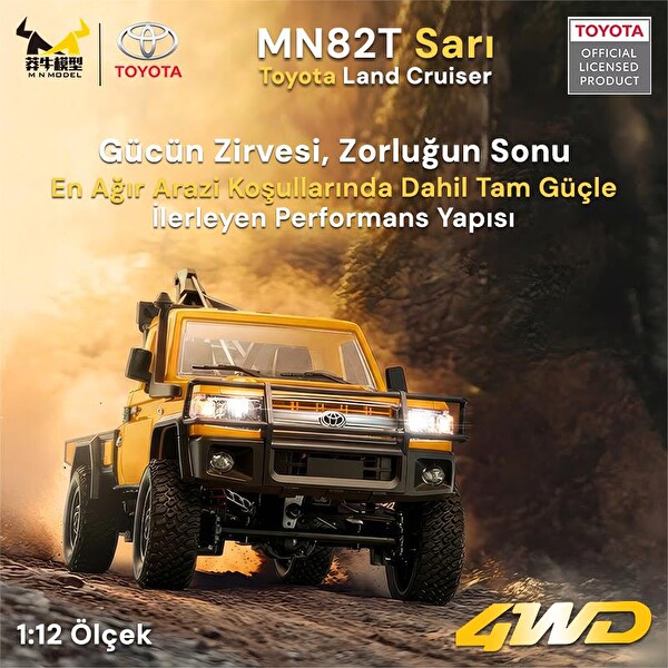MN Model MN82T 1/12 Toyota Land Cruiser LC79 4WD RC Model Crawler Offroad Uzaktan Kumandalı Araba