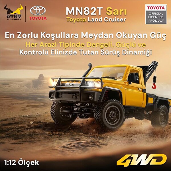 MN Model MN82T 1/12 Toyota Land Cruiser LC79 4WD RC Model Crawler Offroad Uzaktan Kumandalı Araba