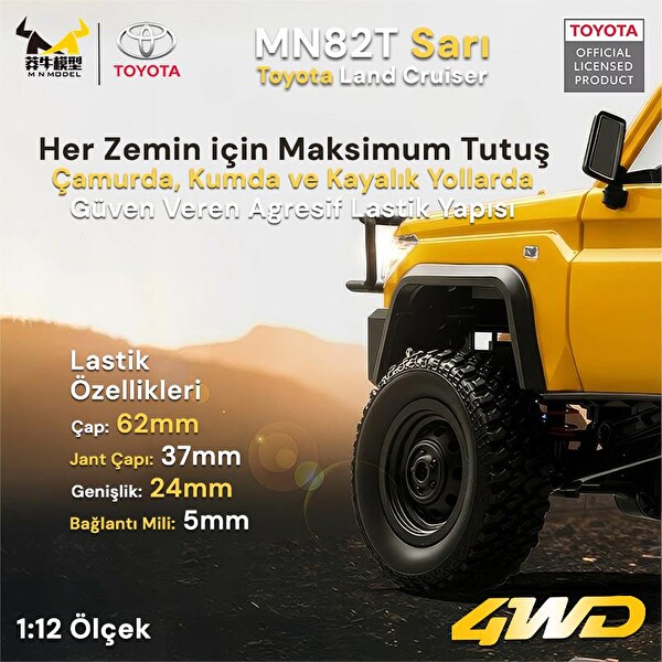 MN Model MN82T 1/12 Toyota Land Cruiser LC79 4WD RC Model Crawler Offroad Uzaktan Kumandalı Araba