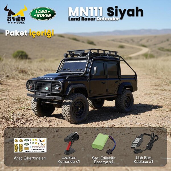 MN Model MN111 1/18 Land Rover Defender 110 4WD RC Model Rock Crawler Offroad Uzaktan Kumandalı Araba