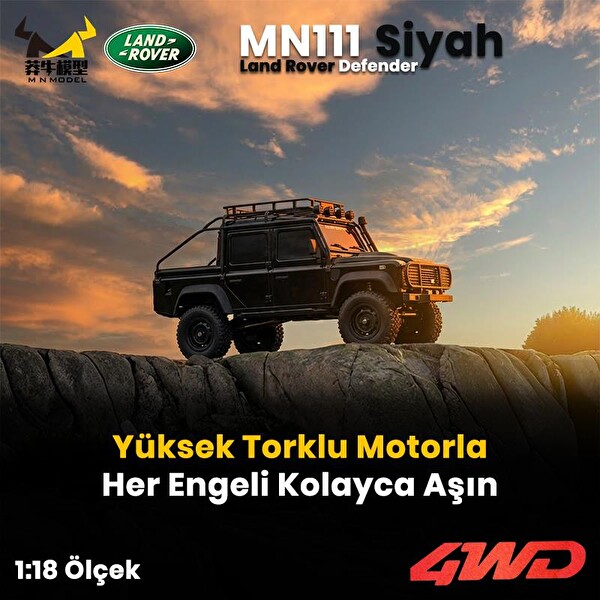 MN Model MN111 1/18 Land Rover Defender 110 4WD RC Model Rock Crawler Offroad Uzaktan Kumandalı Araba
