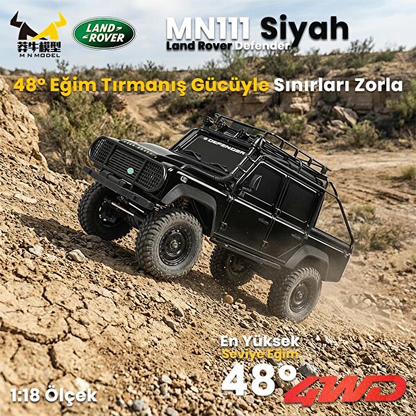 MN Model MN111 1/18 Land Rover Defender 110 4WD RC Model Rock Crawler Offroad Uzaktan Kumandalı Araba