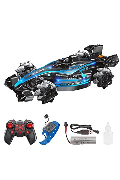 Vardem Bilekten Kontrol Buharlı 2.4G Şarjlı Yarış Arabası Mavi JIN-2390-1