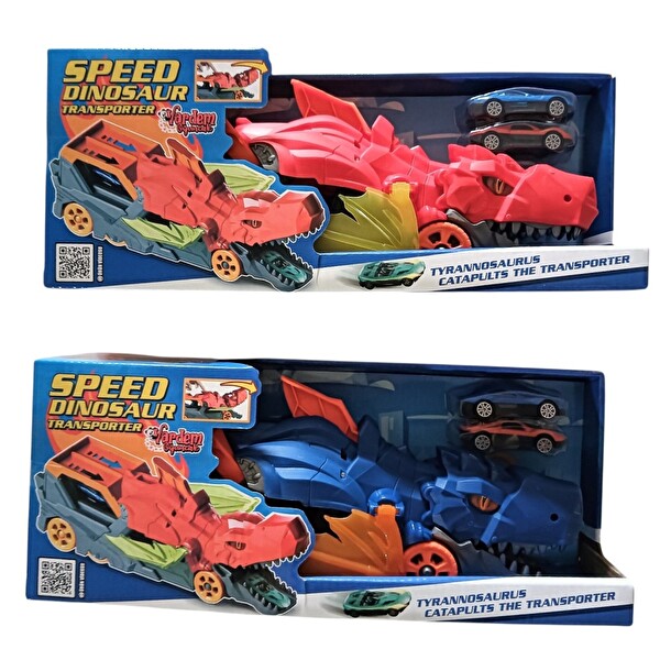 Vardem Araba Fırlatan Dinozor Kamyon Kırmızı LA-389