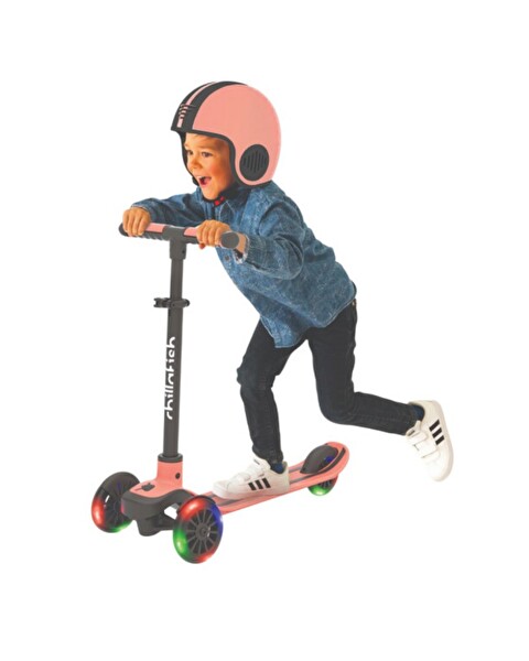 Chillafish Scotti Glow 3 Tekerlekli Işıklı Scooter - Flamingo