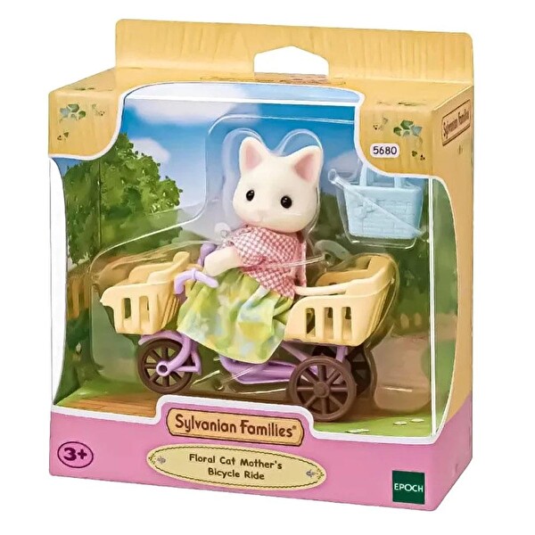 Sylvanian Families Çiçekli Kedi Anne ve Bisiklet 5680