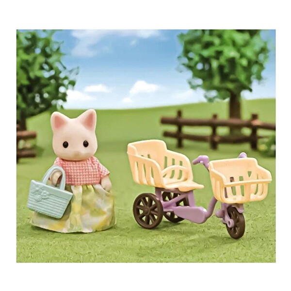 Sylvanian Families Çiçekli Kedi Anne ve Bisiklet 5680